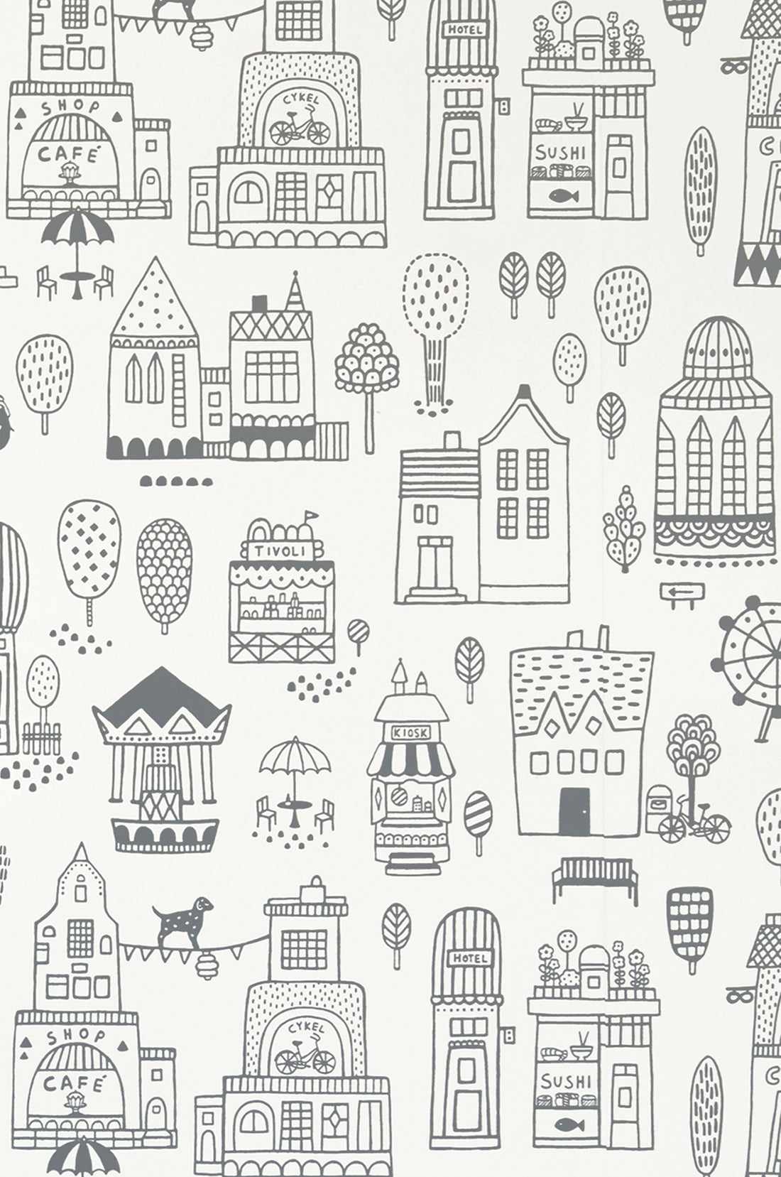 Carta da Parati Small Town Majvillan Wallpaper 118-02