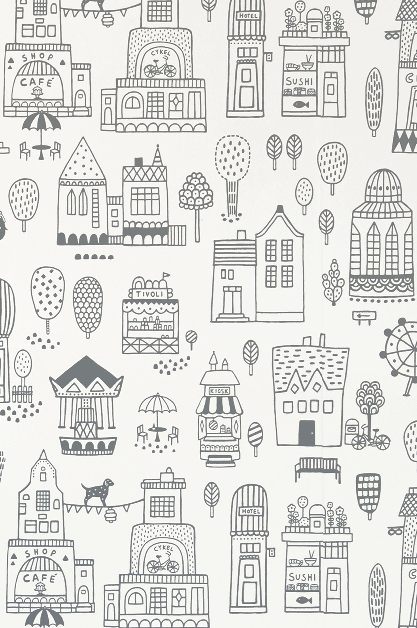 Carta da Parati Small Town Majvillan Wallpaper 118-02