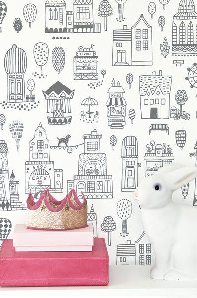 Carta da Parati Small Town Majvillan Wallpaper 118-02