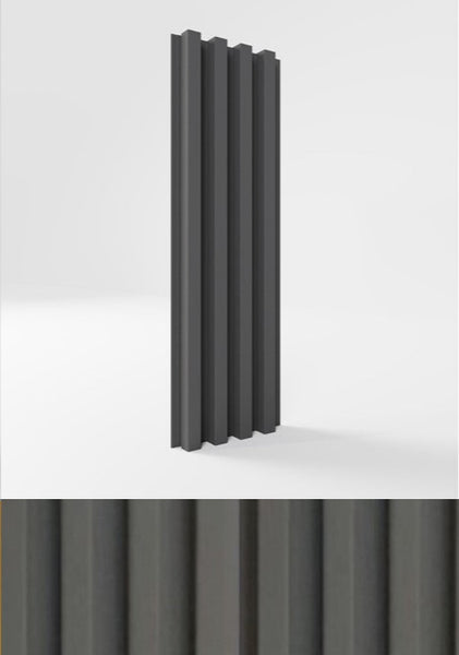 Listelli in PVC per interni ed esterni cod. 428 ANTRACITE mis.17,3X2,4X295 cm