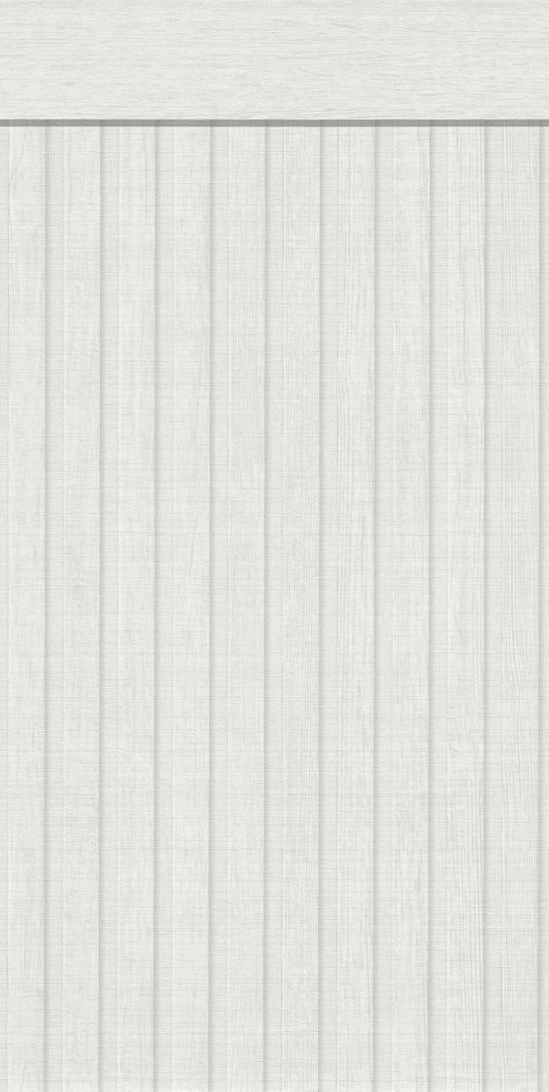 Carta da Parati Boiserie Effetto Doghe Listelli colore Bianco