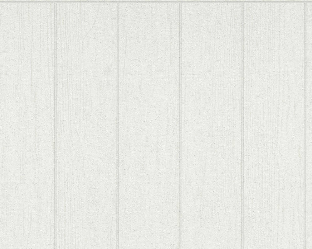 Carta da Parati Boiserie Effetto Doghe Listelli colore grigio bianco