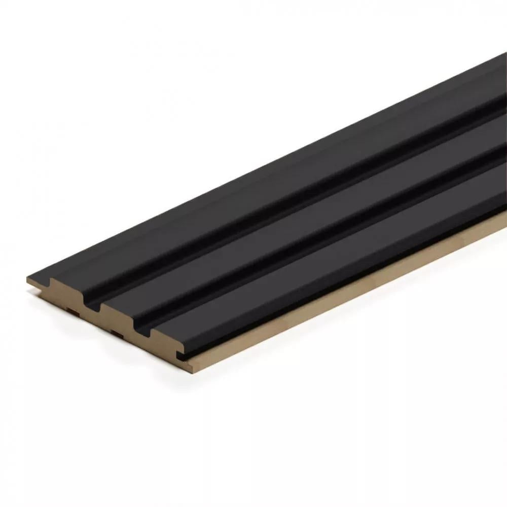 Doga 3D Legno in MDF colore Black  mis. 119 x 12 x 2750 mm