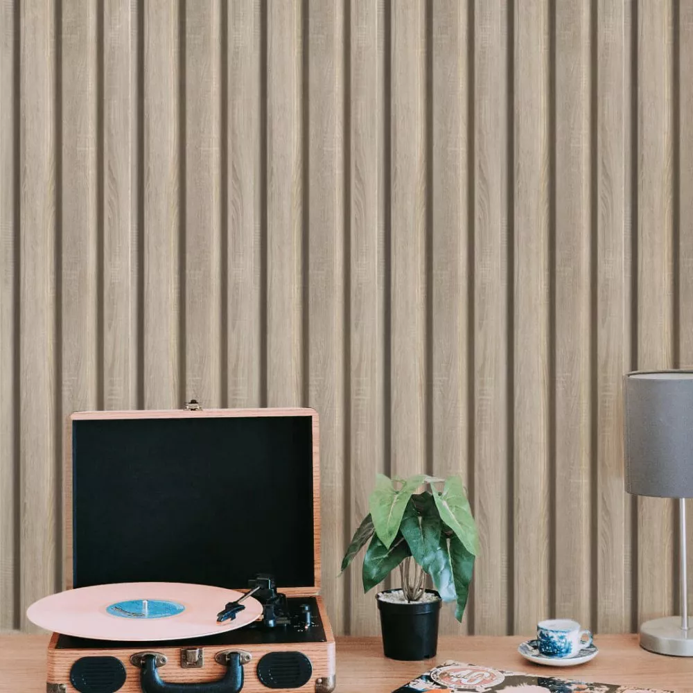 Doga 3D Legno in MDF colore Naturale  mis. 119 x 16 x 2750 mm