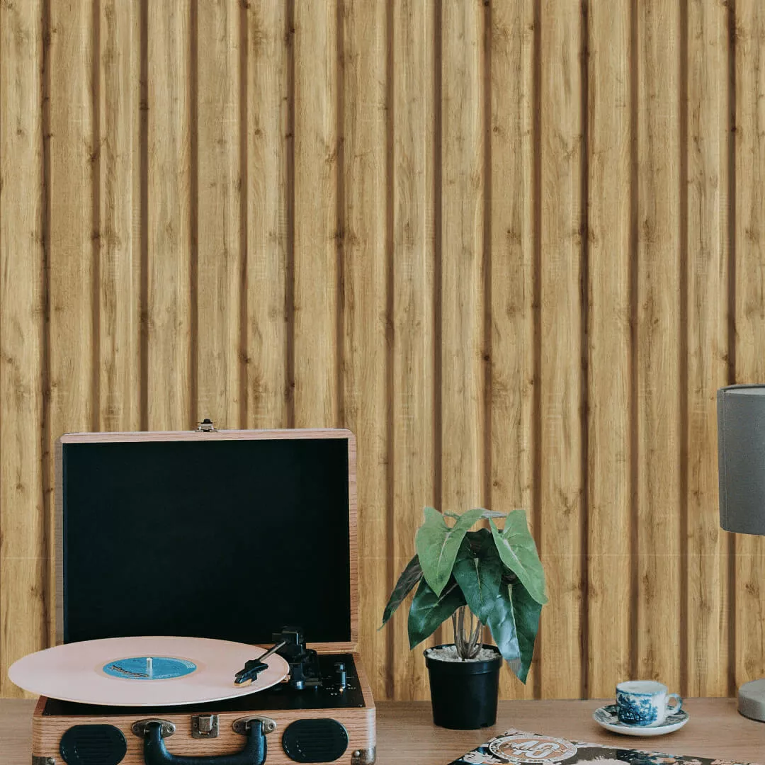 Doga 3D Legno in MDF colore Noce  mis. 119 x 12 x 2750 mm