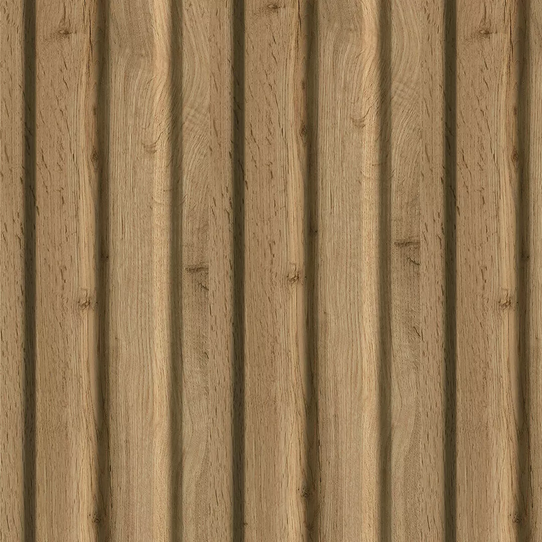 Doga 3D Legno in MDF colore Noce  mis. 119 x 12 x 2750 mm