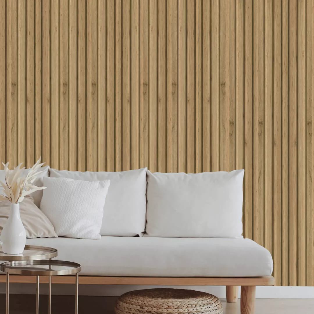 Doga 3D Legno in MDF colore Noce  mis. 119 x 12 x 2750 mm