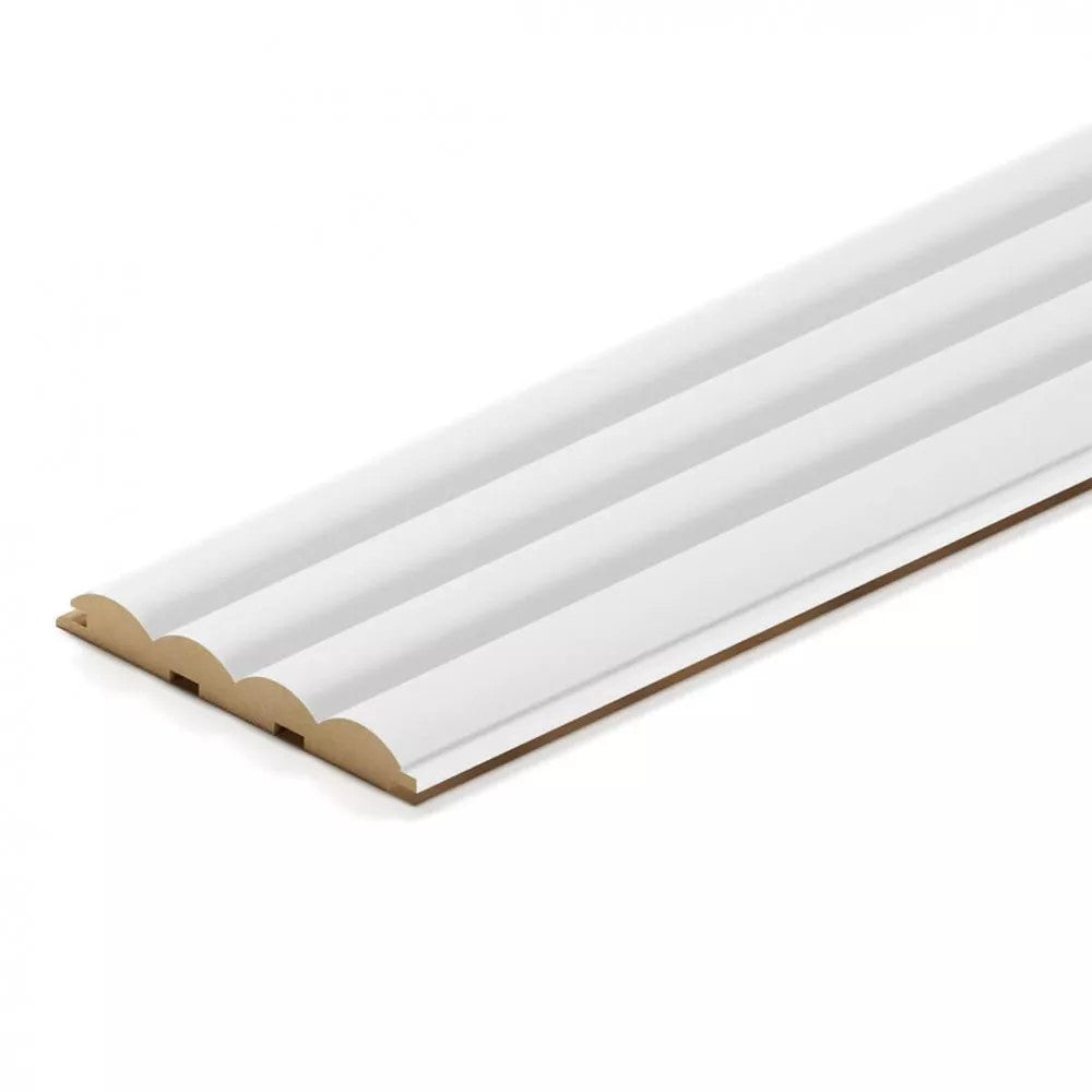 Doga Onde 3D Legno in MDF colore White  mis. 119 x 16 x 2750 mm