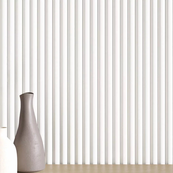 Doga Onde 3D Legno in MDF colore White  mis. 119 x 16 x 2750 mm