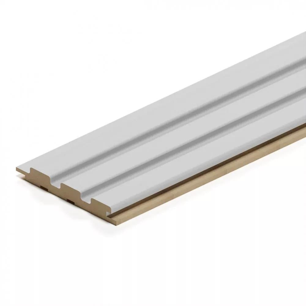 Doga 3D Legno in MDF colore White mis. 119 x 16 x 2750 mm