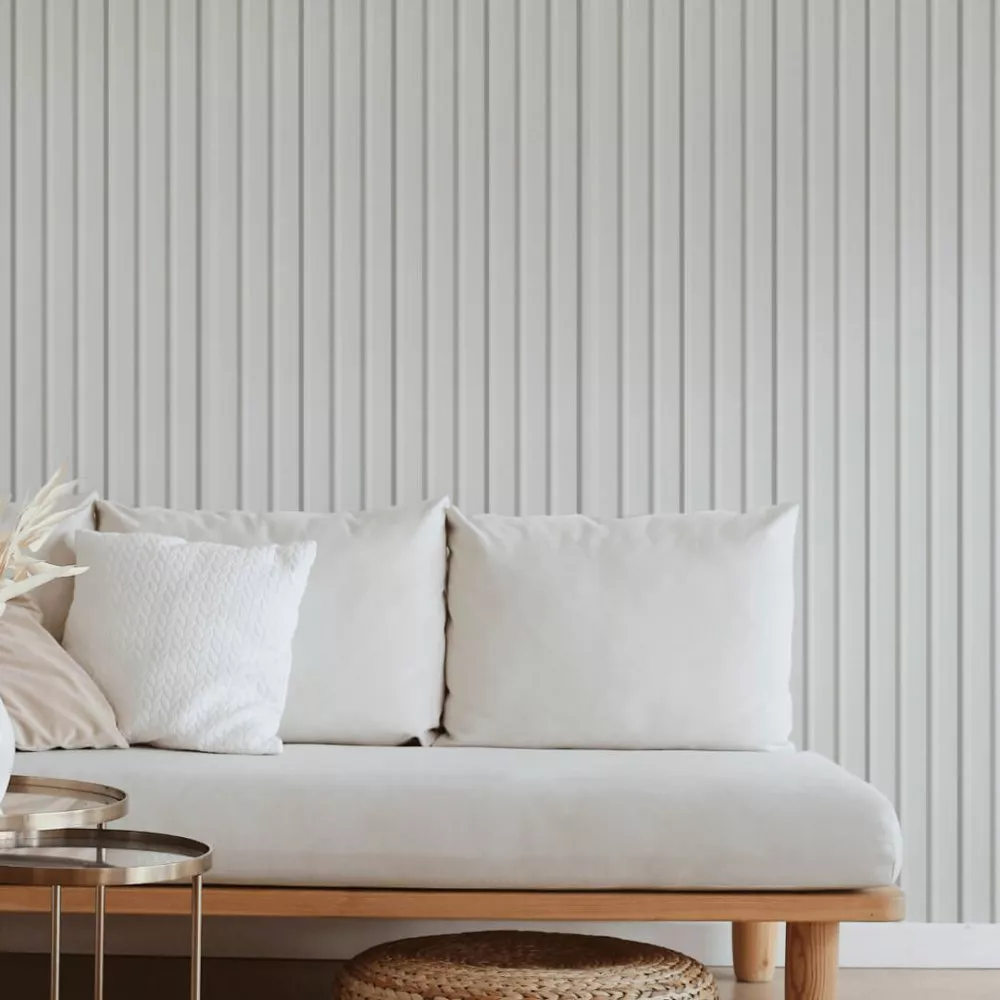 Doga 3D Legno in MDF colore White mis. 119 x 16 x 2750 mm