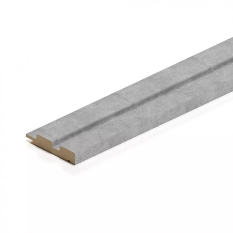 Profilo DX doga 3D Legno in MDF colore Grigio Chicago mis. 77 x 16 x 2750 mm
