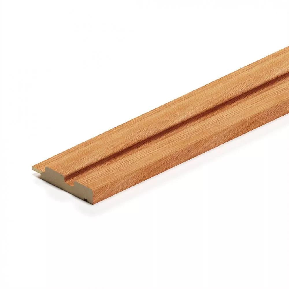 Profilo DX doga 3D Legno in MDF colore Teak mis. 77 x 16 x 2750 mm