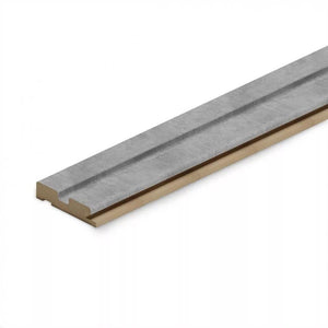 Profilo SX doga 3D Legno in MDF colore Grigio Chicago mis. 66,5 x 16 x 2750 mm