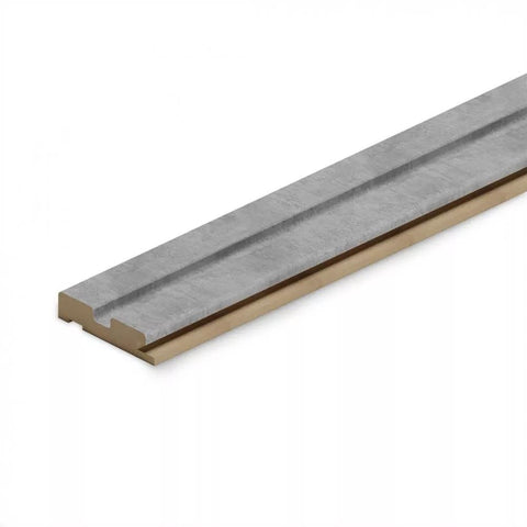 Profilo SX doga 3D Legno in MDF colore Grigio Chicago mis. 66,5 x 16 x 2750 mm