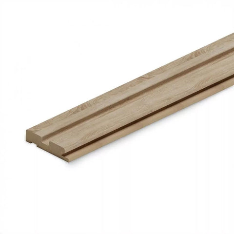 Profilo SX doga 3D Legno in MDF colore Naturale mis. 66,5 x 16 x 2750 mm