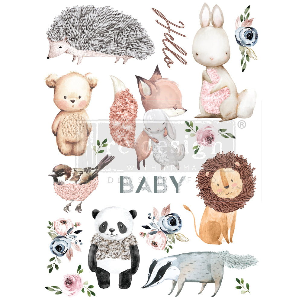 Decor Transfer Re-Design Hello Baby mis. 56 X 76 CM