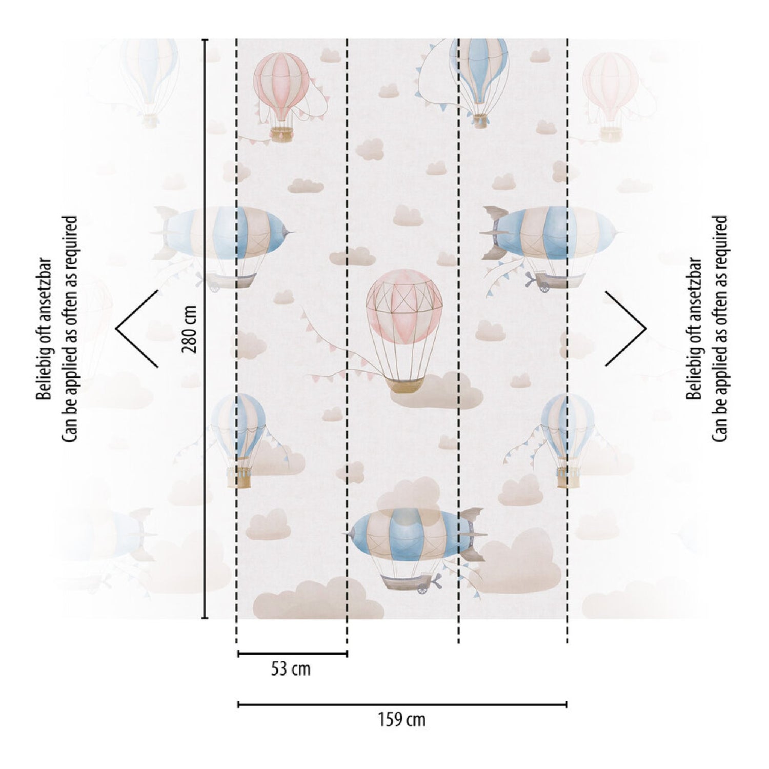 Carta da Parati Mia &amp; Paul mis. 159 x 280 cm - OFFERTA LIMITATA