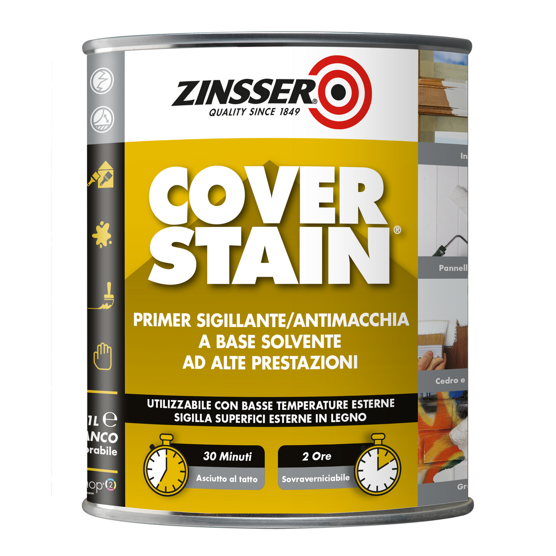 Zinsser® Cover Stain® - Fondo Isolante Multiuso e Multisupporto a Base Solvente