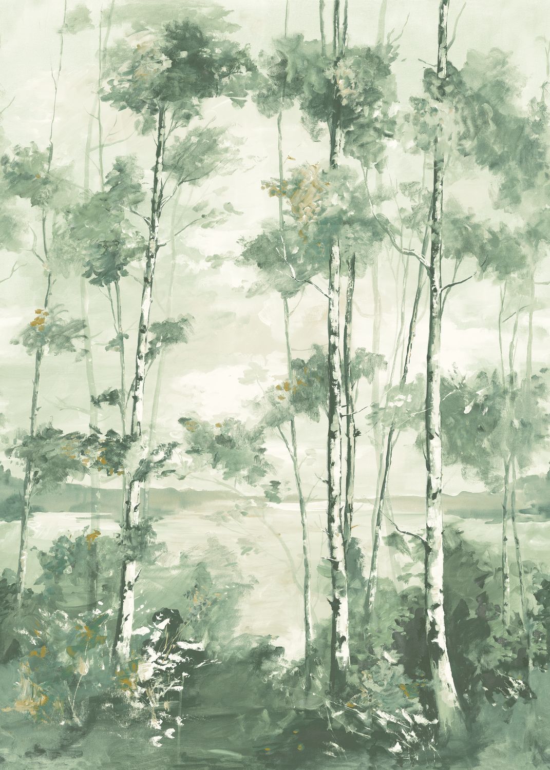 Poster di Carta da Parati Riverside 4 Casadeco Wallpaper Foret Boreale