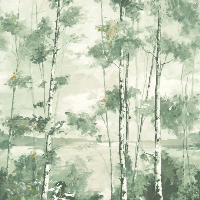 Poster di Carta da Parati Riverside 4 Casadeco Wallpaper Foret Boreale