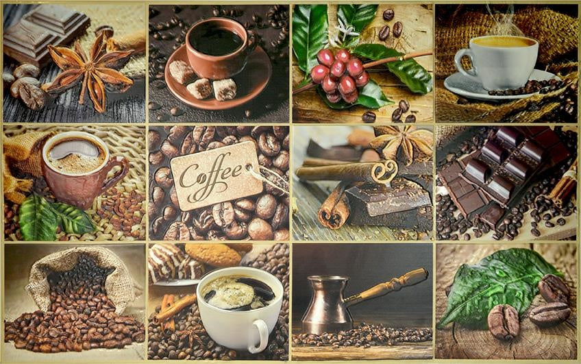 Pannello in PVC Coffee Set  cm 60 x 100  ULTIMI PEZZI DISPONIBILI!