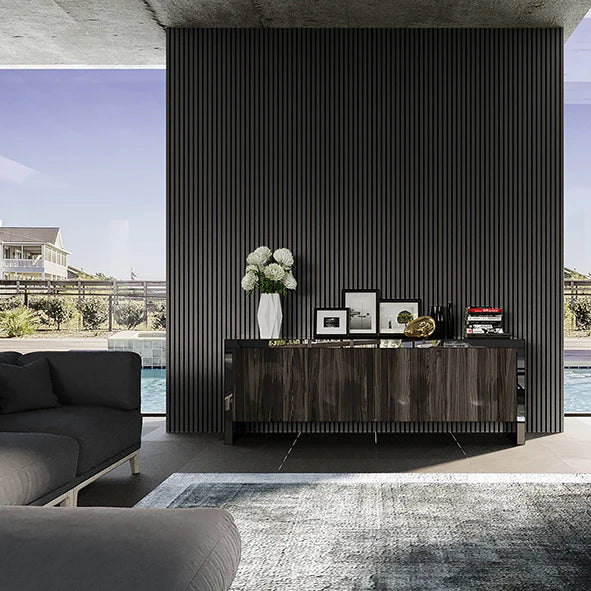 Pannelli acustici fonoassorbenti Grigio Scuro Black Oak