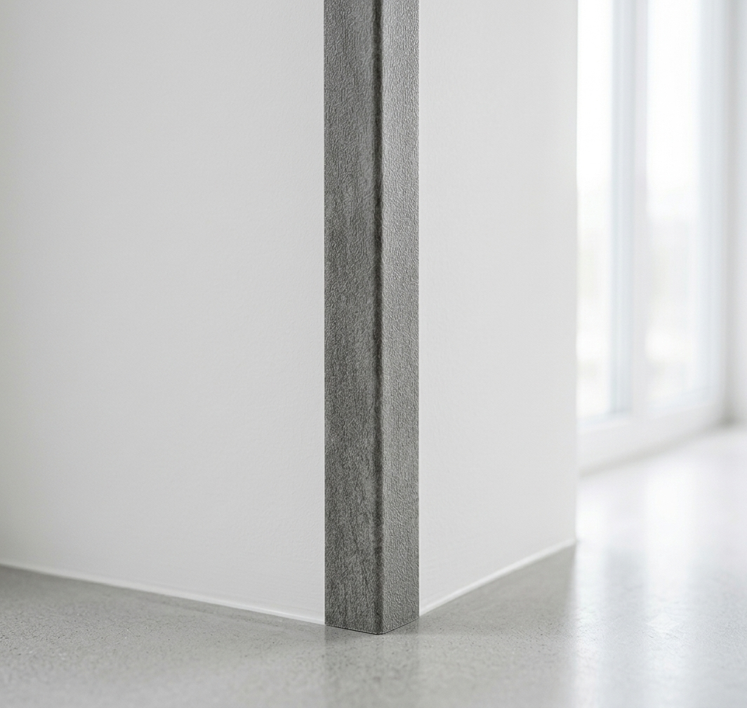 Paraspigolo Angolare sottile in PVC mis. 2x2x270 cm colore ANTRACITE