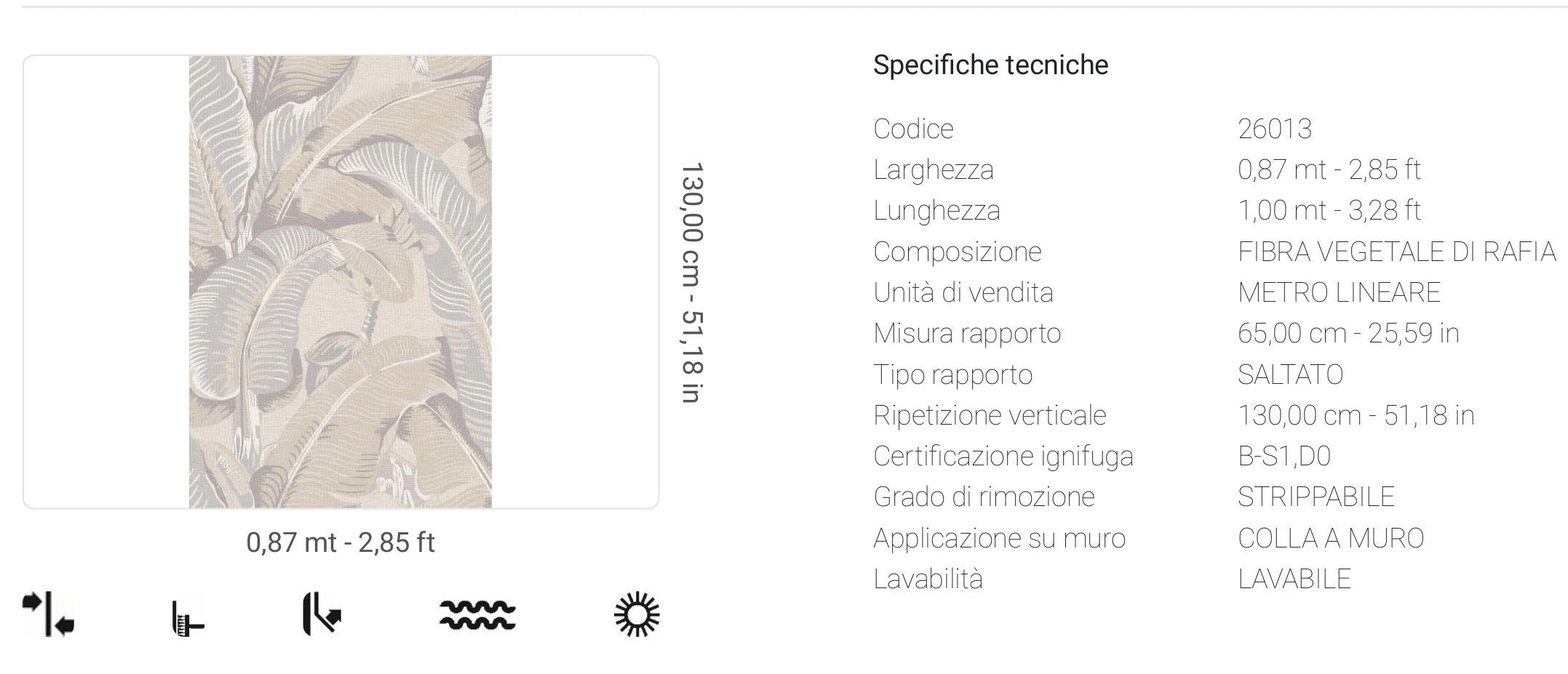 Carta da Parati Scalamandré JV Design Licence cod. 26013 FIBRA VEGETALE DI RAFIA
