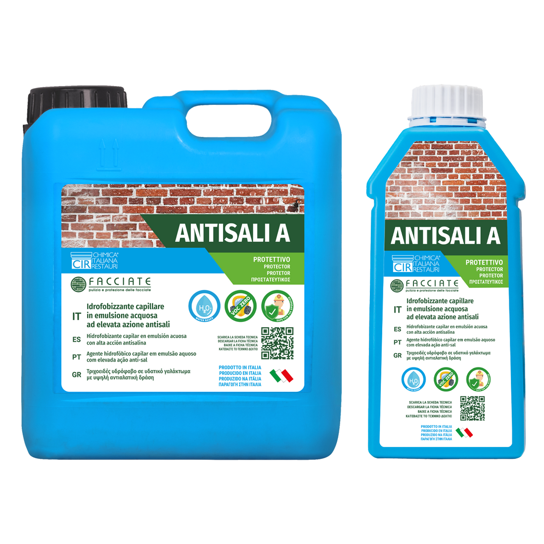Antisali A - Idrofobizzante capillare in emulsione acquosa ad elevata azione antisali