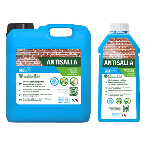 Antisali A - Idrofobizzante capillare in emulsione acquosa ad elevata azione antisali