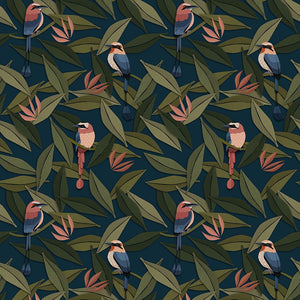 Carta da Parati Studio Ditte Birds Wallpaper Blue