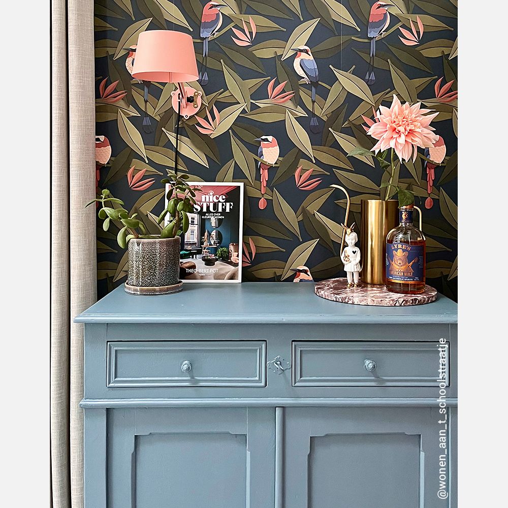 Carta da Parati Studio Ditte Birds Wallpaper Blue