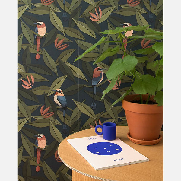 Carta da Parati Studio Ditte Birds Wallpaper Blue