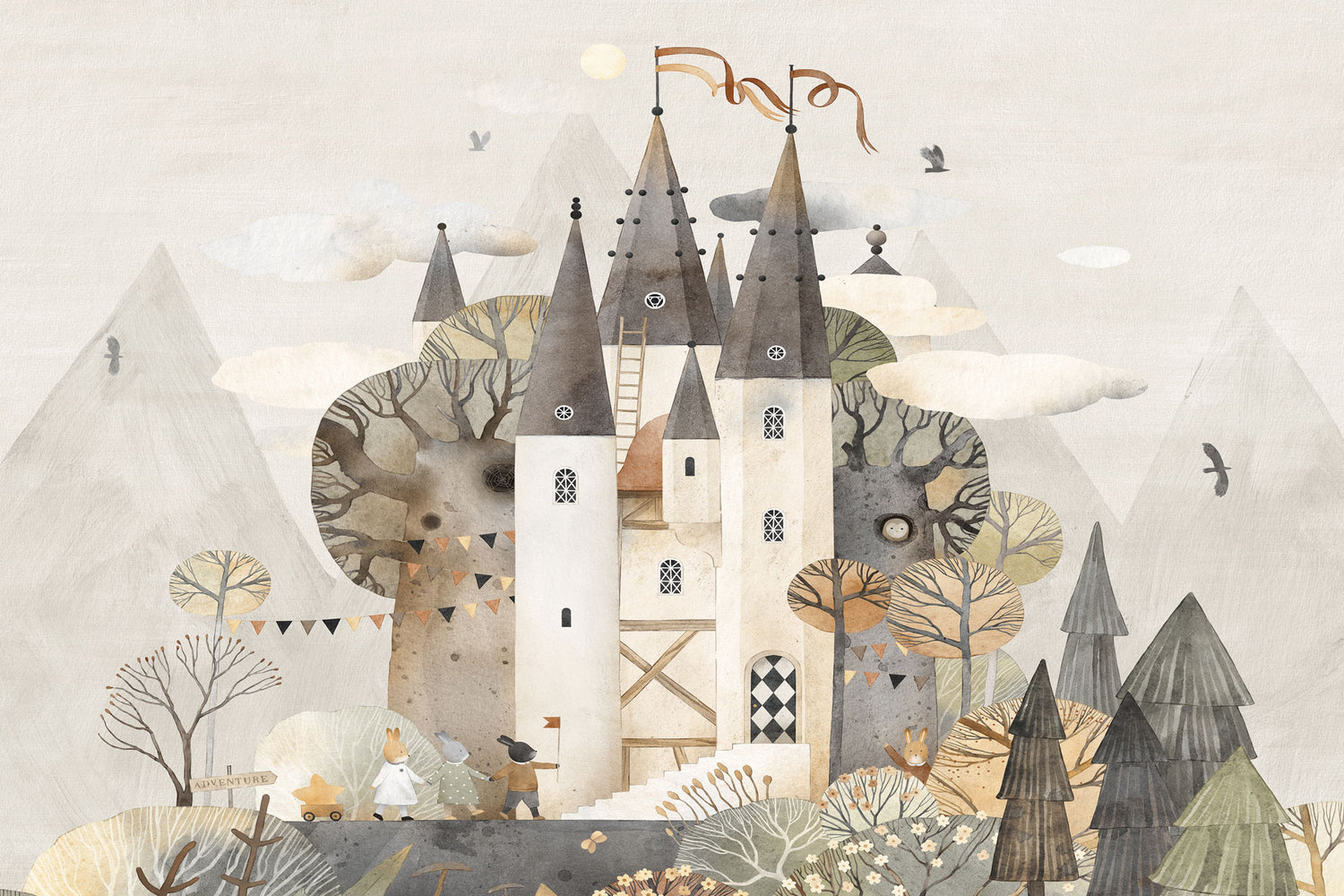 Carta da Parati al MQ Castello incantato Rimura Italian Design