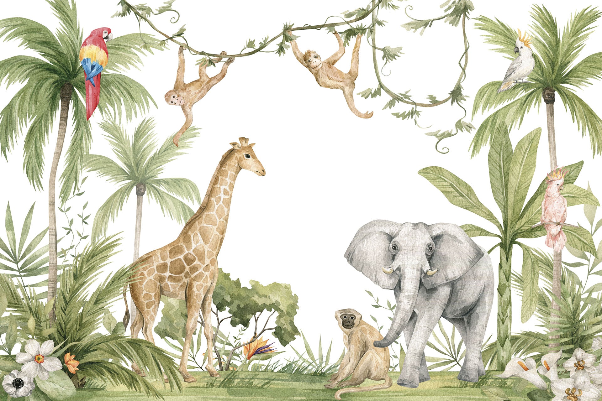 Carta da Parati al MQ Happy Monkeys Rimura Italian Design
