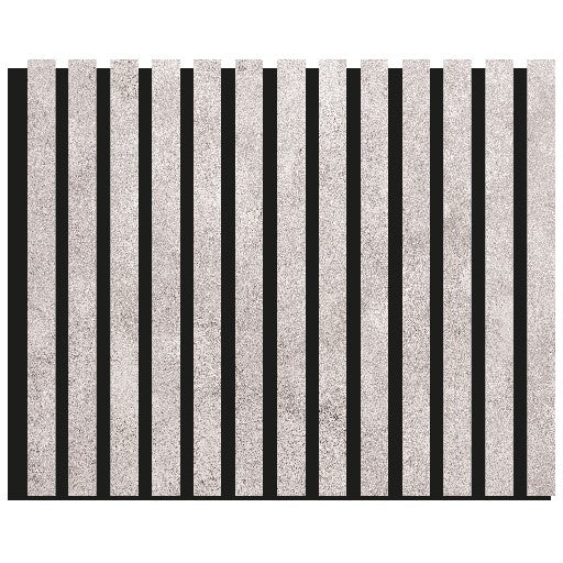 Listelli Euroacustic in MDF Cemento mis. 275 cm x 60 cm modello FLESSIBILE