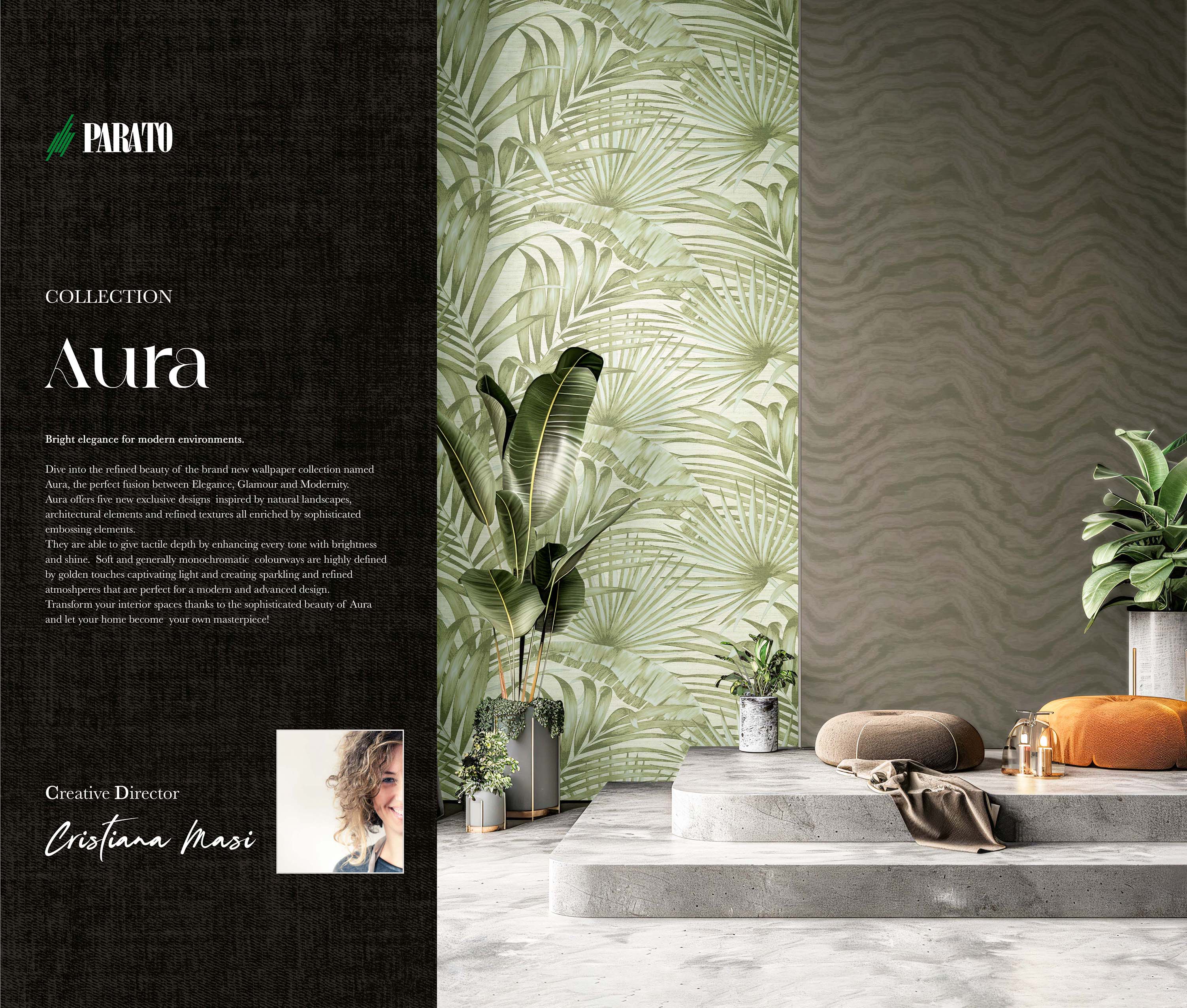 Carta da Parati Aura Cristiana Masi Wallpaper cod. 42205