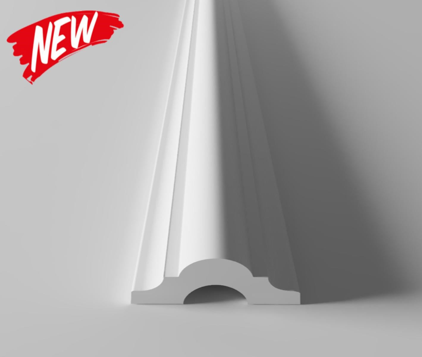 Cornice per boiserie in polistrutturato mis. 3,8x1,8x200 cm