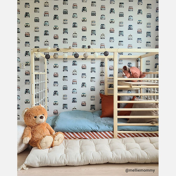 Carta da Parati Studio Ditte Cars Wallpaper Light Grey