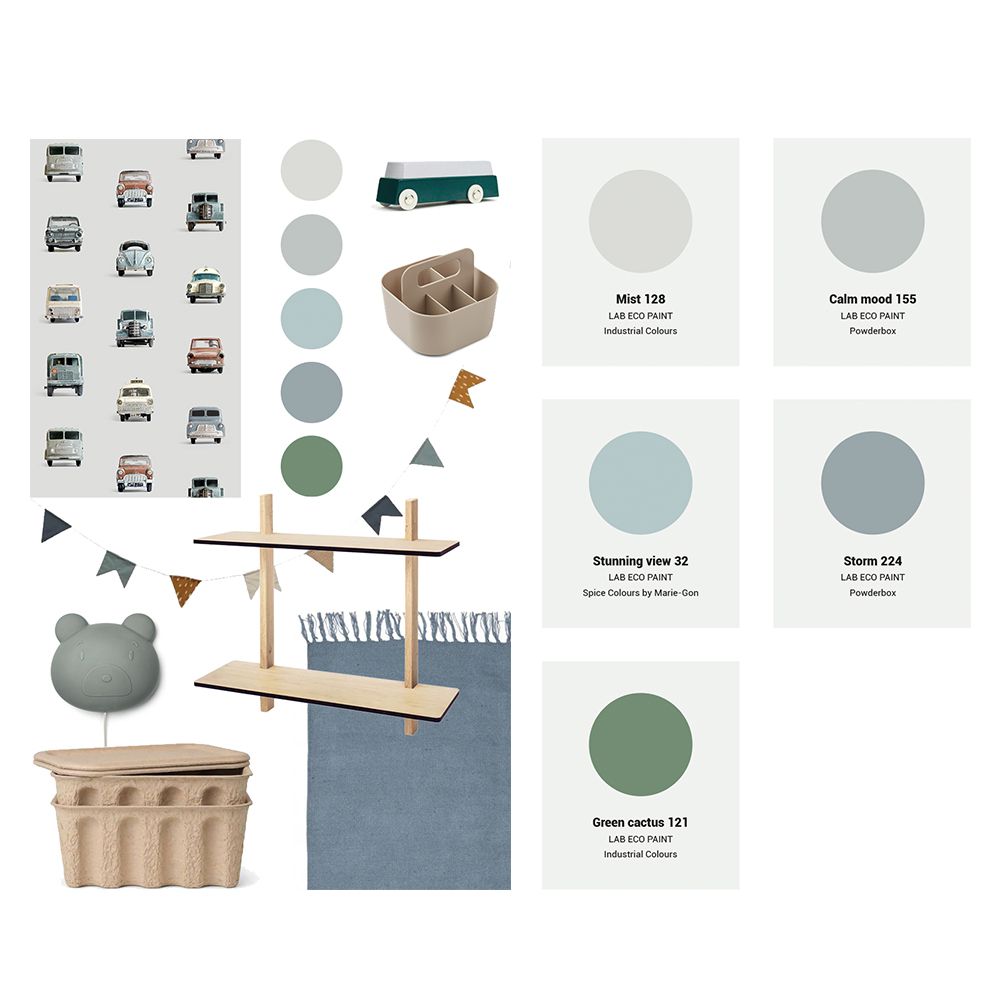Carta da Parati Studio Ditte Cars Wallpaper Light Grey