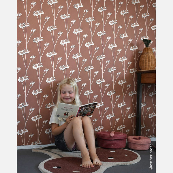 Carta da Parati Studio Ditte Chamomile Wallpaper Brown