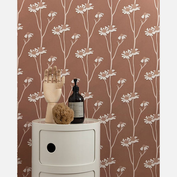 Carta da Parati Studio Ditte Chamomile Wallpaper Brown