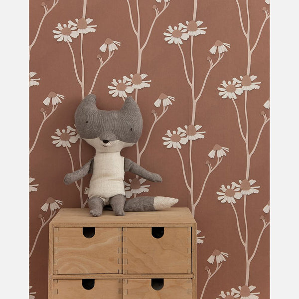 Carta da Parati Studio Ditte Chamomile Wallpaper Brown