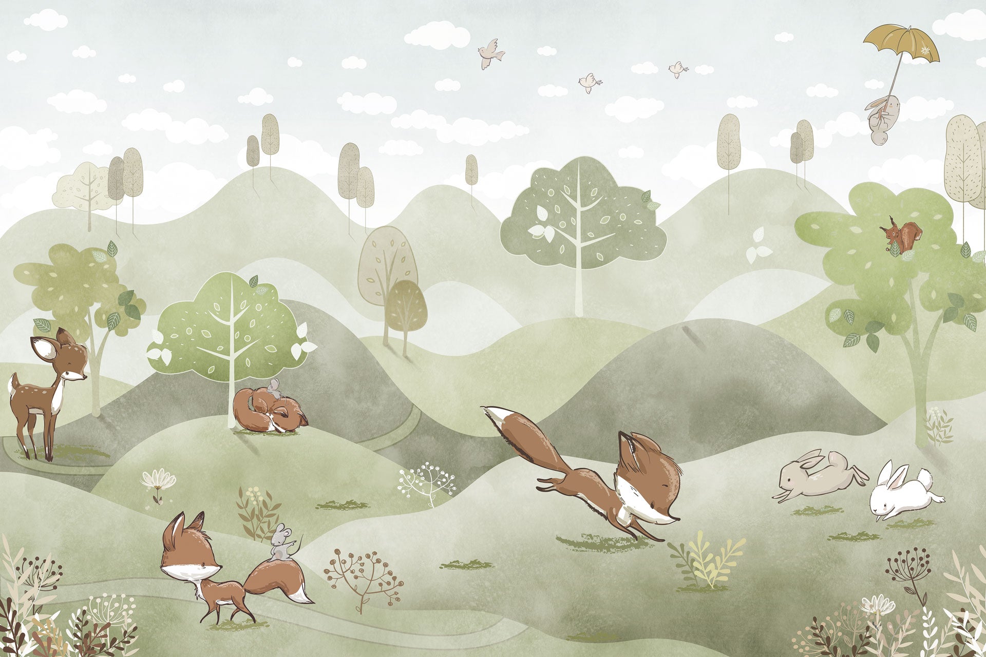 Carta da Parati al MQ Colline ondeggianti Rimura Italian Design