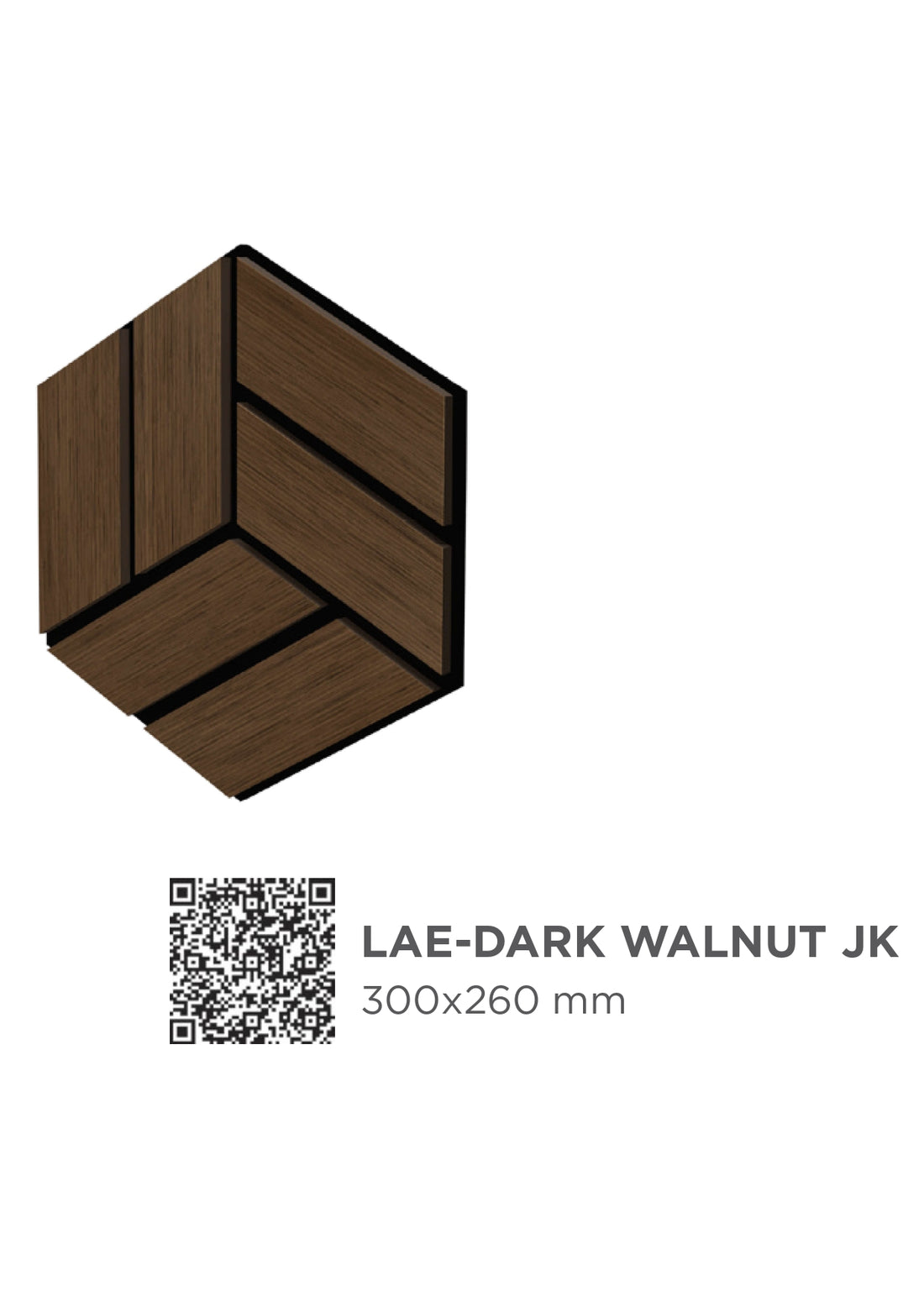 Pannello acustico Lymer Exagon Ard Italia 30 cm x 26 cm colore DARK WALNUT