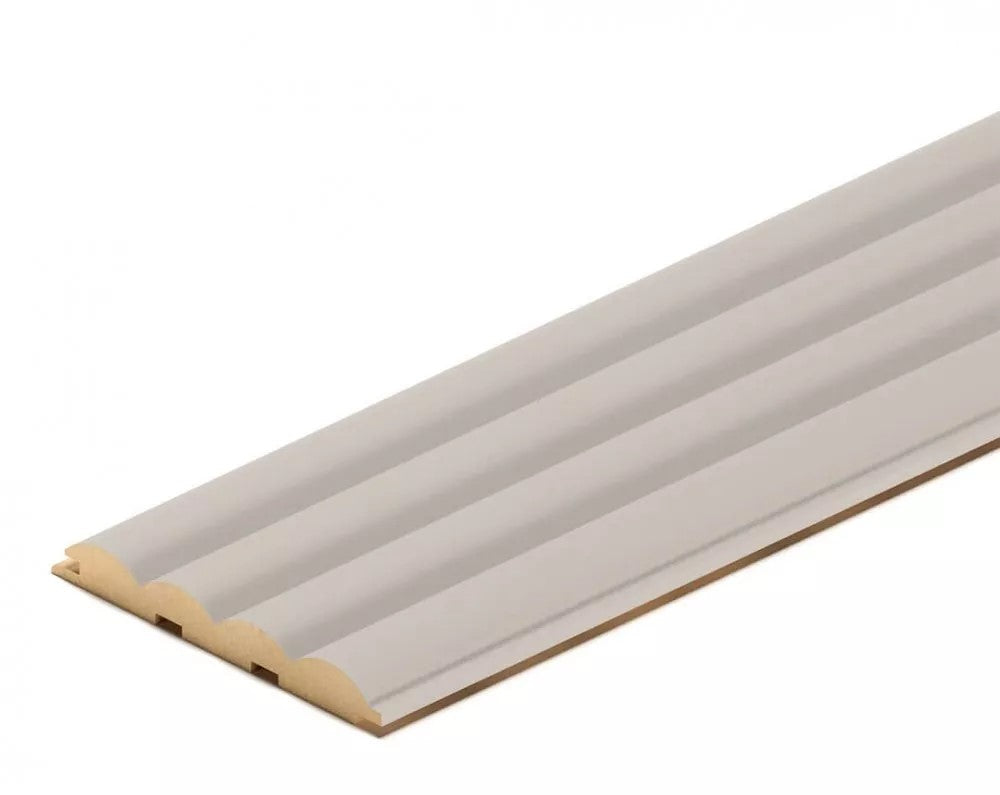 Doga Onde 3D in MDF colore Sandgrau mis. 115 x 12 x 2750 mm