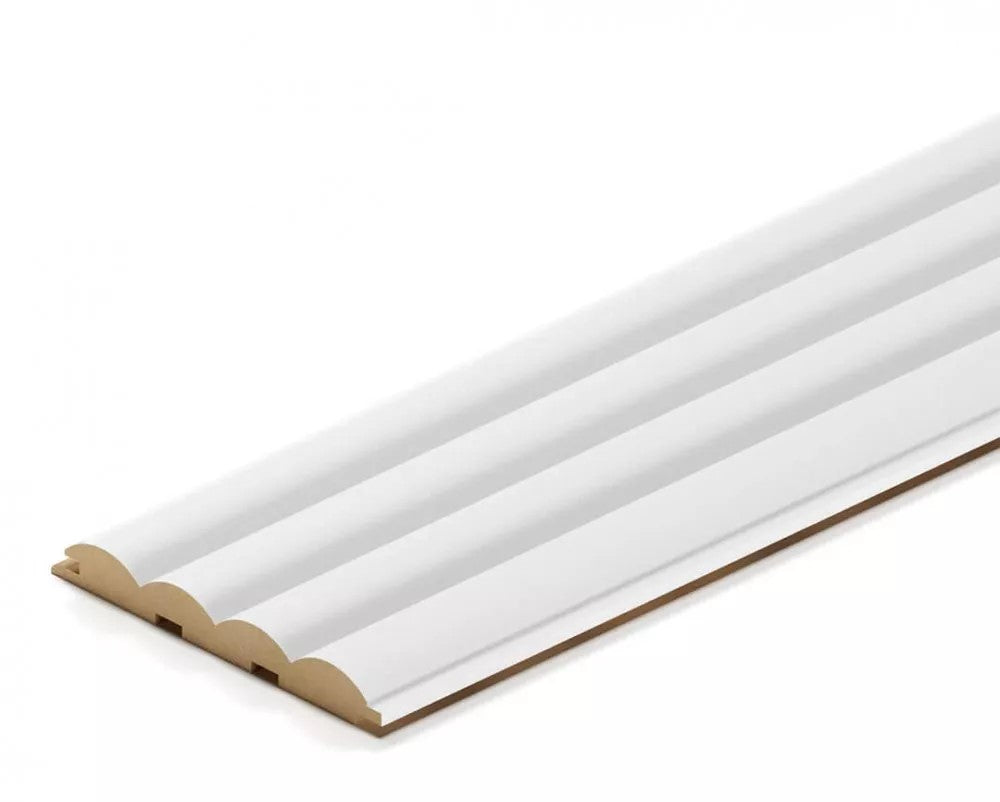 Doga Onde 3D in MDF colore White mis. 115 x 12 x 2750 mm