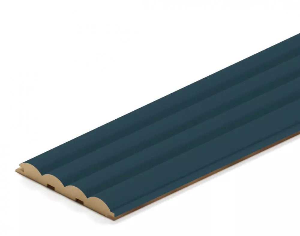 Doga Onde 3D in MDF colore Ocean mis. 115 x 12 x 2750 mm