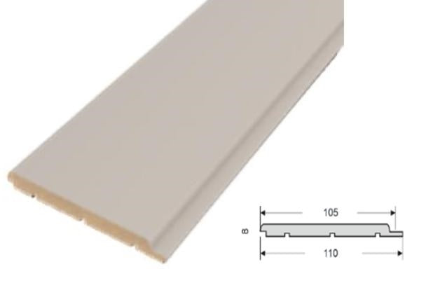 Doghe Listelli in MDF colore Grigio ghiaccio  mis. 120 x 8 x 2750 mm - OFFERTISSIMA